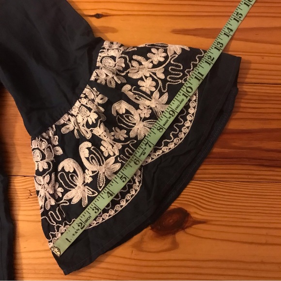 Sassybling Navy White Embroidered Tunic Dress, EUC, S - Picture 10 of 11